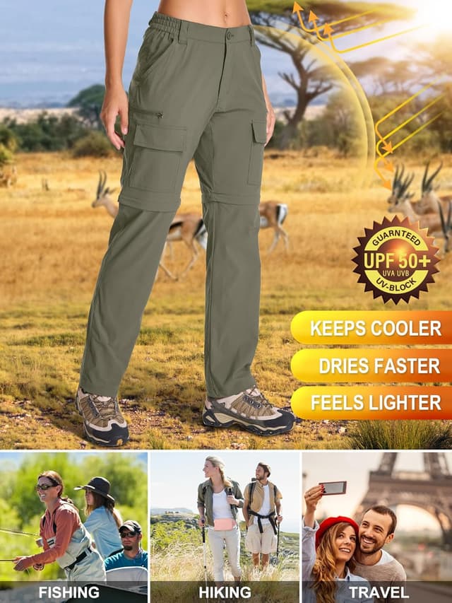 Thumbnail 6 de Women’s Convertible Quick-Dry Hiking Pants with Zip-Off Legs and Cargo Pockets