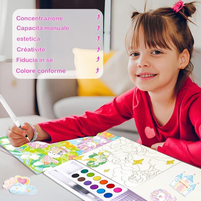 Detalle 2 de Aannanl Libro da Colorare con Acqua 24 pagine 🎨