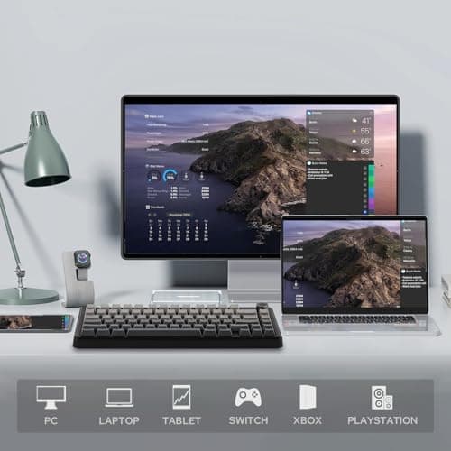 Detalle de EPOMAKER X Aula F75 MAX (Reaper Switch) teclado mecánico inalámbrico 75% con pantalla TFT y perilla