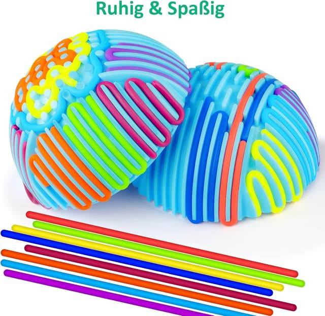 Thumbnail 3 de Bola sensorial de silicona 16 cuerdas azul