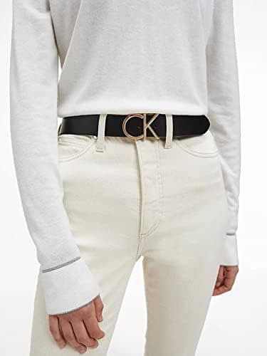 Detalle 1 de Calvin Klein Ck Logo Belt cinturón piel 80 cm