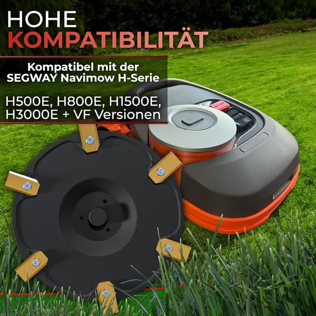 Detalle de 6-fach Messerscheibe aus glasfaserverstärktem Kunststoff für Segway Navimow H-Serie (H500E, H800E, H1500E, H3000E-VF)