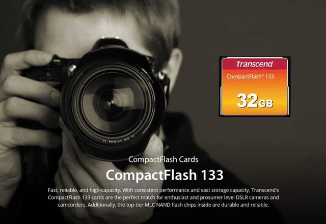Detalle 1 de Transcend 133X - CompactFlash 1 GB para tus recuerdos 📸