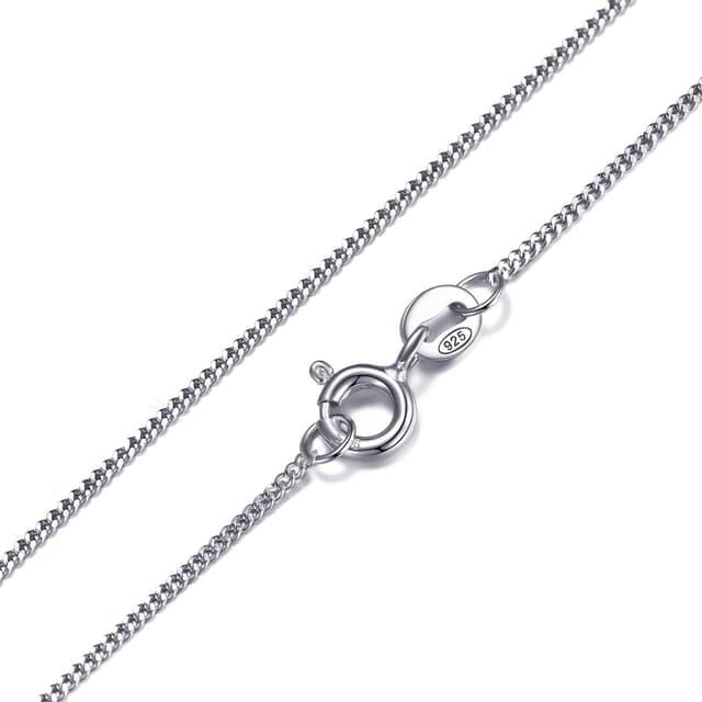 Detalle de MASADA collana in argento 925 con iniziale e zirconi, cuore/lettera con catenina da 46 cm