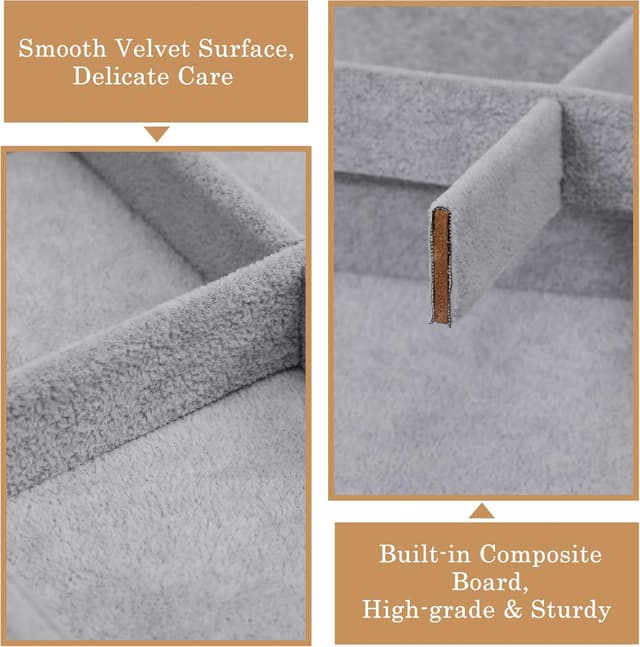 Thumbnail 2 de Emibele Organizador de Joyas con 12 Compartimentos, Gris 💍