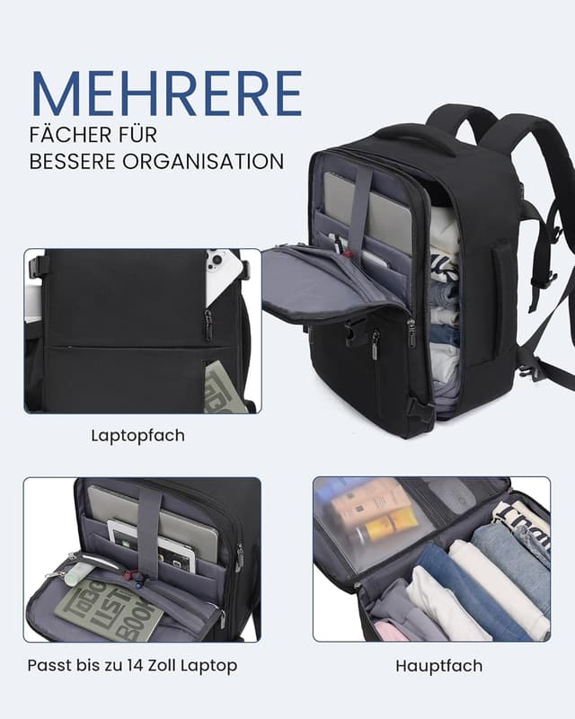 Detalle de LOVEVOOK Handgepäck Rucksack 24 l