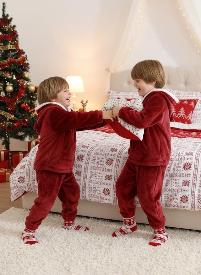 Detalle de Kids fleece tracksuit set hoodie 2-piece