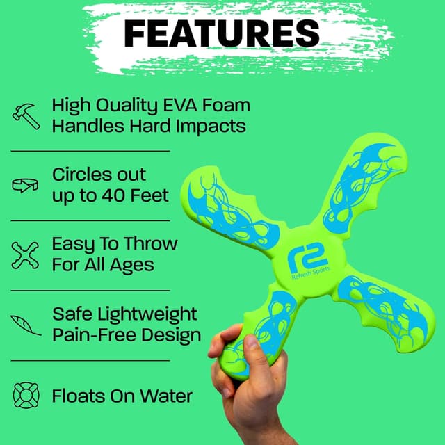 Detalle de Fun Boomerang — Easter Basket Stuffers for Kids (Soft EVA Foam Boomerang Gift)