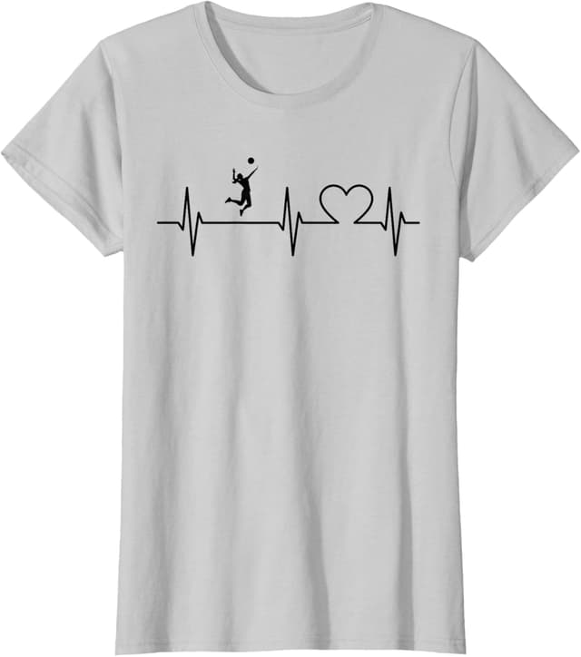Detalle de Maglietta pallavolo con grafica a battito cardiaco ECG – pallavolo giocatore