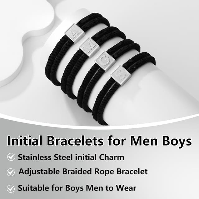 Detalle 2 de Esmoly bracciale uomo in corda intrecciata