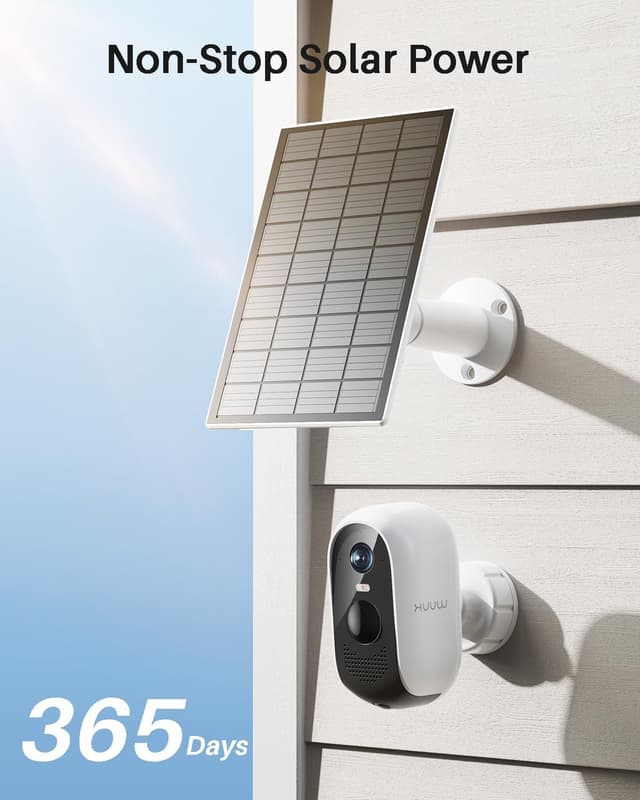 Detalle de WUUK Solar Security Camera Outdoor Wireless with 32GB Local Storage (Base Station + 4-Camera Kit)