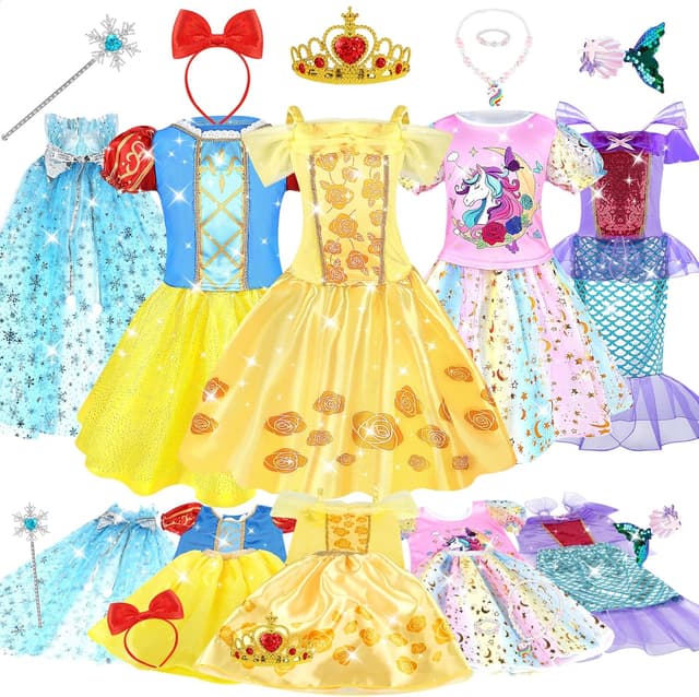 Detalle de Dreamon Princess Costumes for Girls 5 sets