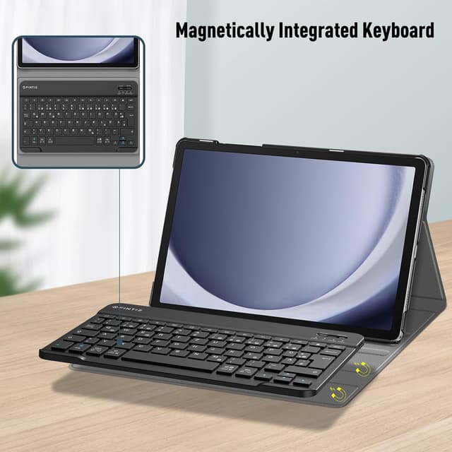 Detalle de FINTIE Tastatur Hülle für Samsung Galaxy Tab A11+ Plus 11" (2025) & Tab A9+ Plus 11" (2023) – abnehmbares Bluetooth-Keyboard Cover
