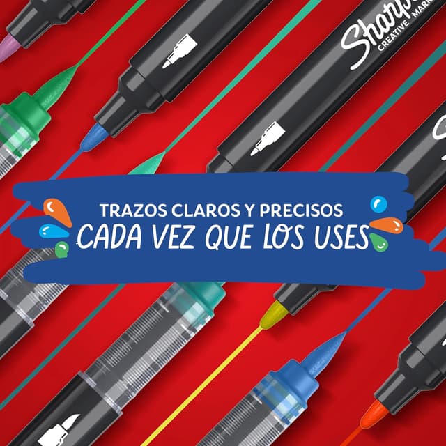 Thumbnail 4 de Sharpie Marcadores Acrílicos Rosa, Punta de Bala, 6 Piezas 🎨