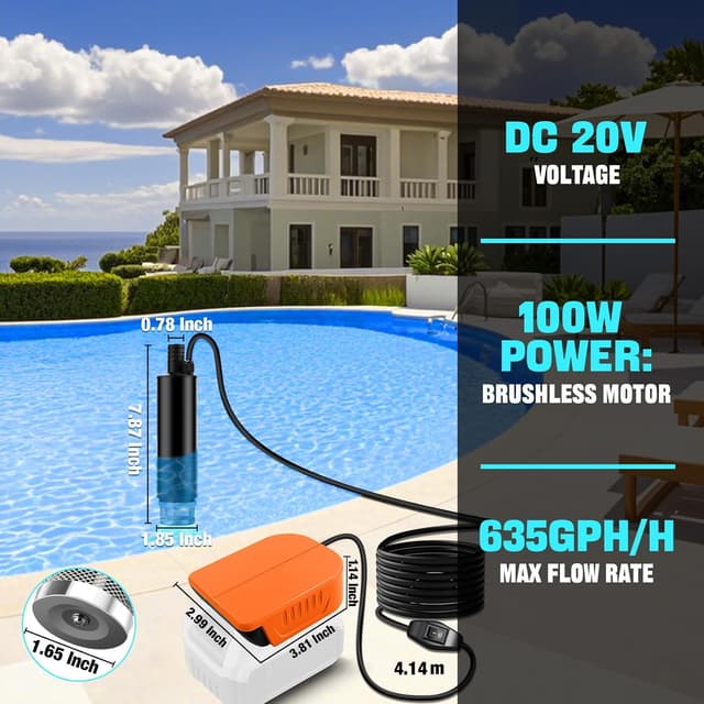Detalle 2 de Tragbare Wasserpumpe 120 W für 12 V