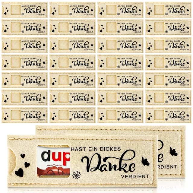 Imagen de Du Hast Ein Dickes Danke Filzbeutel 30er en OfertitasTOP