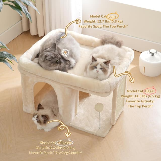 Thumbnail 5 de Heybly Kratzbaum 35 cm Vielseitiger Katzenbaum