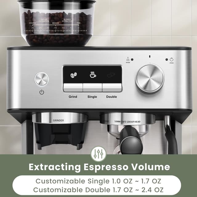Thumbnail 4 de Gevi 20 Bar Espresso Machine with Grinder