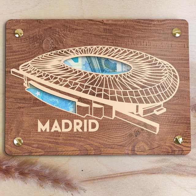 Thumbnail 4 de XL Madrid Geldkarte aus Holz 20x15 cm
