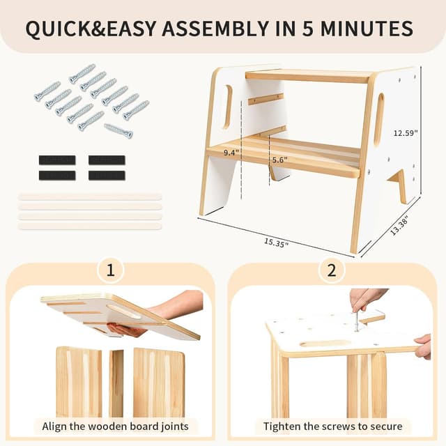 Thumbnail 6 de WINGYZ Tritthocker 2 Stufen Weiß