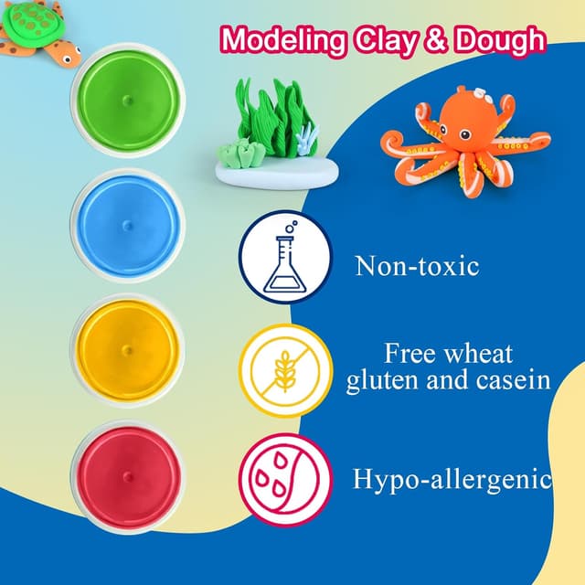 Thumbnail 1 de QMAY Air Dry Clay Kit 64 colours