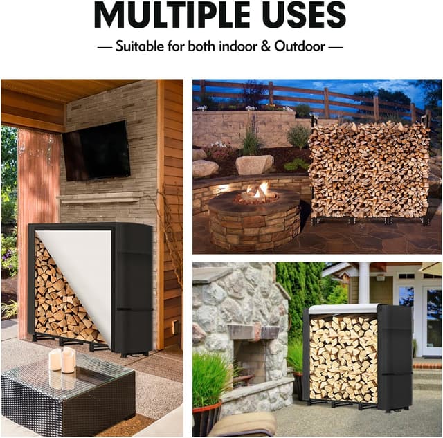 Thumbnail 4 de NALONE Estante de leña 4FT para exterior