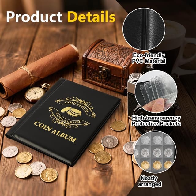 Thumbnail 2 de Vicloon Album monete 200 tasche 45x45 mm