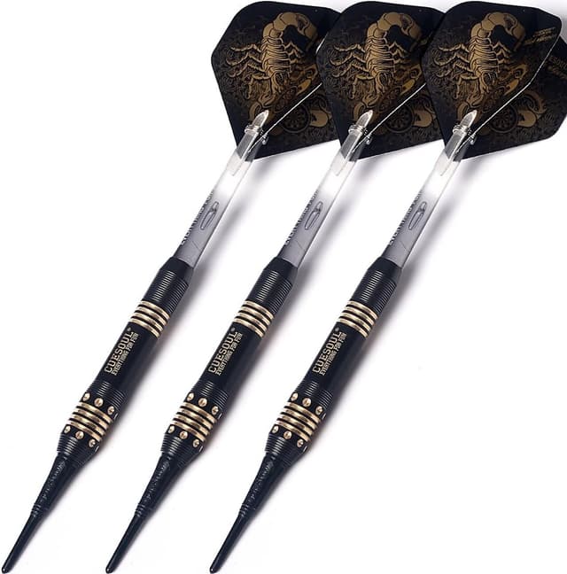 Detalle de CUESOUL Black Scorpion Deluxe Freccette con punta morbida da 16 g e custodia premium
