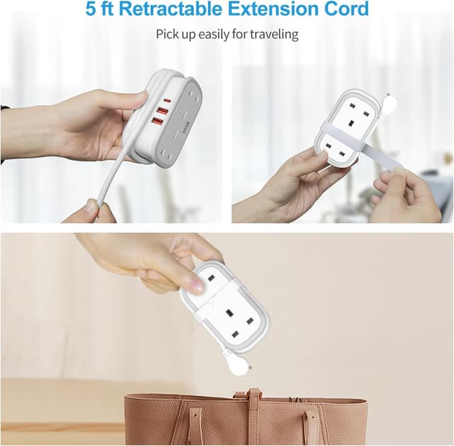 Thumbnail 5 de BEVA UK to US Plug Adapter 1.5m Cable ๐