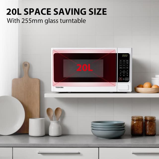 Thumbnail 1 de TOSHIBA MM-EM20P(WH) 20 L 800W solo microwave