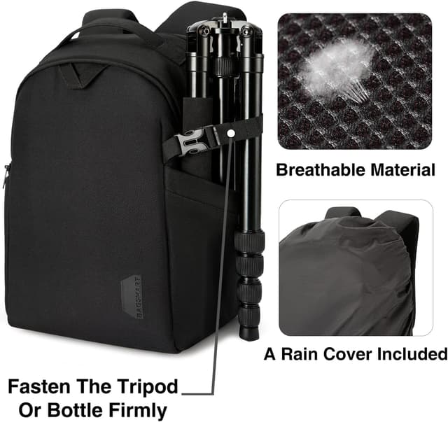 Detalle 2 de bagsmart Kamerarucksack 13,3-Zoll für DSLR