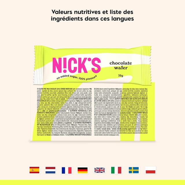 Thumbnail 6 de N!CK'S NICKS gaufrettes chocolat low carb