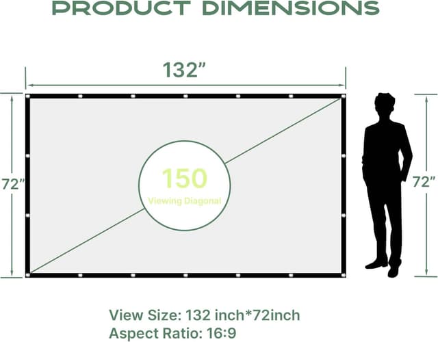 Thumbnail 5 de 150-inch Projector Screen 16:9