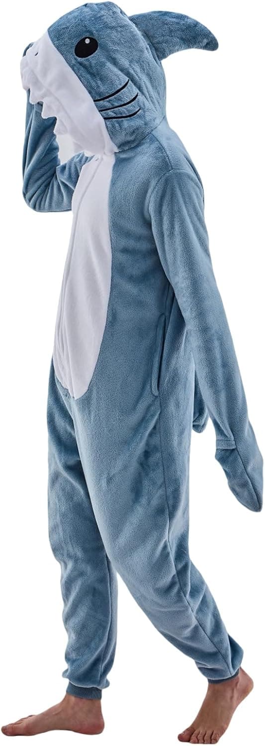 Detalle de JUOLOET Unisex Animal Onesie Pajamas with Zipper and Pockets (Halloween One-Piece Costume)