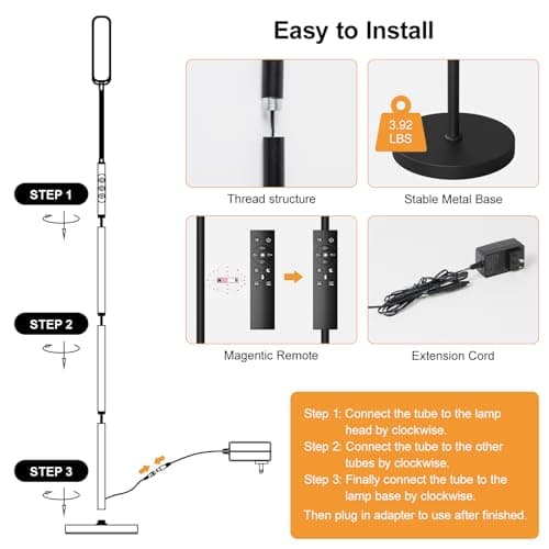 Thumbnail 6 de Nulmvic Lámpara de Pie Salon LED 18W 💡