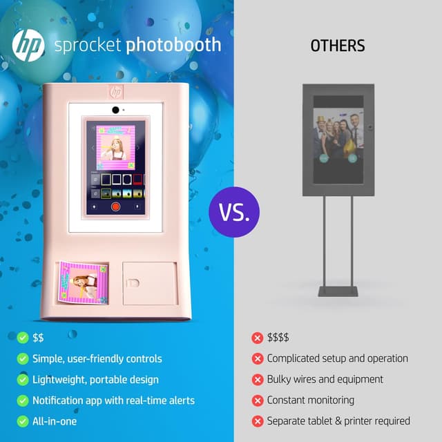 Thumbnail 4 de HP Sprocket Photo Booth Machine 10.1" touchscreen