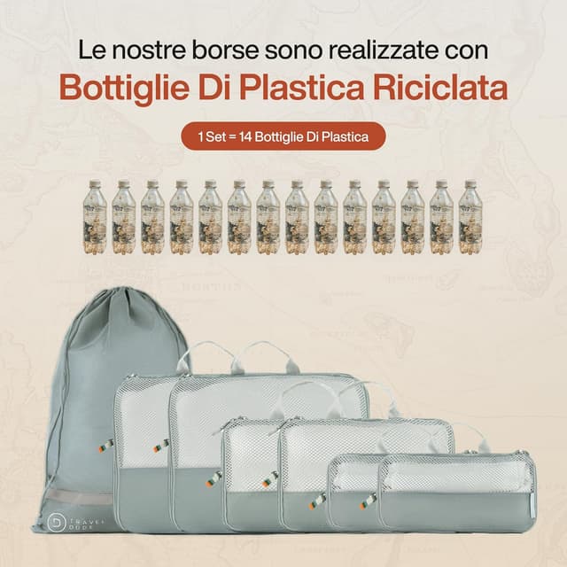 Detalle de Travel Dude Travel Organizer da viaggio 7 pezzi