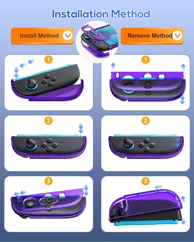 Detalle 2 de FYOUNG Switch 2 Cover-Set mit 9H Folien