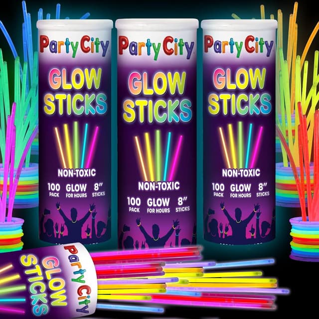 Imagen de Party City 300 Glow Sticks Bulk Pack 8" glow sticks 🎉 en OfertitasTOP