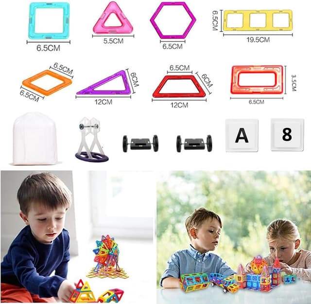 Thumbnail 6 de LIVEHITOP 109 pièces de blocs de construction magnétiques éducatifs