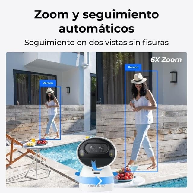 Detalle 2 de Reolink Cámara Wi‑Fi doble lente 4K, zoom 6X