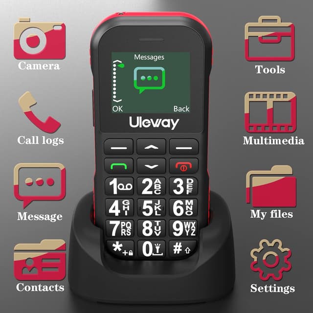 Thumbnail 4 de ukuu Easy-Use Big Button Phone 1800mAh