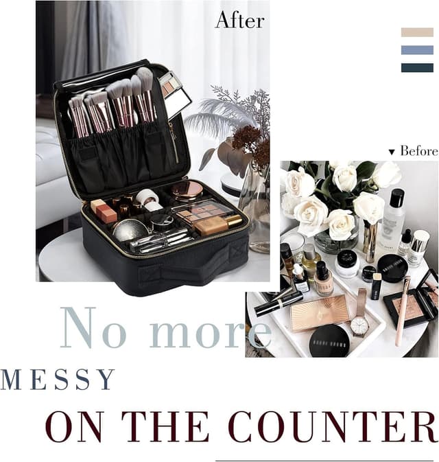 Detalle de Joligrace Oxford Makeup Bag with Adjustable Compartment (Oxford fabric cosmetic organiser)