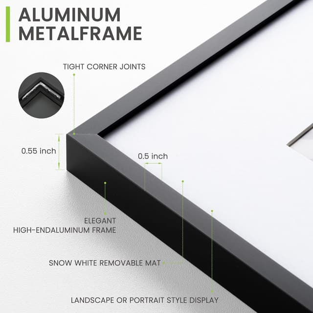 Detalle de 12x18 Aluminium picture frame, 31x46 cm