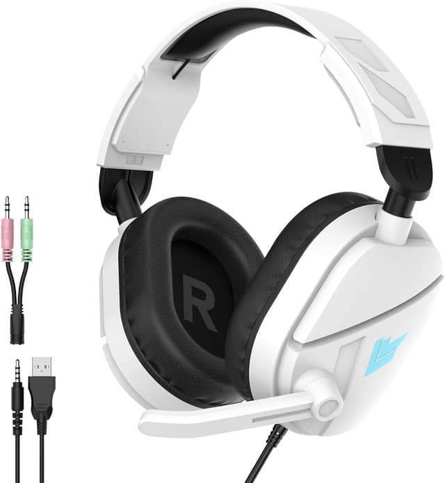 Detalle de Cuffie Gaming Cablate Stereo Bass Deep con microfono Flip-to-Mute e LED RGB, jack 3.5 mm + USB