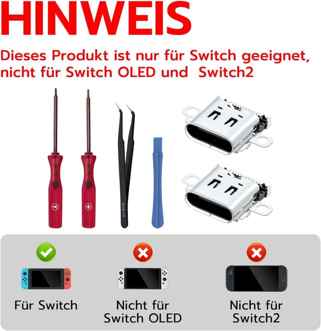 Detalle 2 de Ersatz USB-C Ladebuchse für Switch
