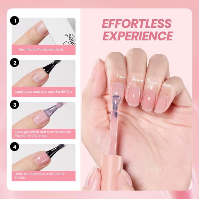 Detalle de Beetles UV-Gel Nagellack Nude Cremebraun, 15 ml (LED/UV-Lampe erforderlich) – Gel-Nagellack für DIY & Heimmaniküre