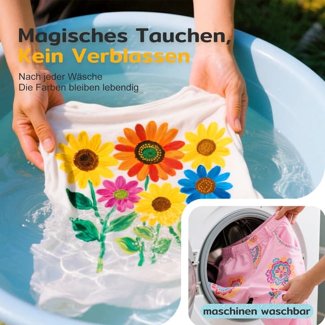 Detalle 2 de TMOL Textilfarben Set 18 leuchtende Farben