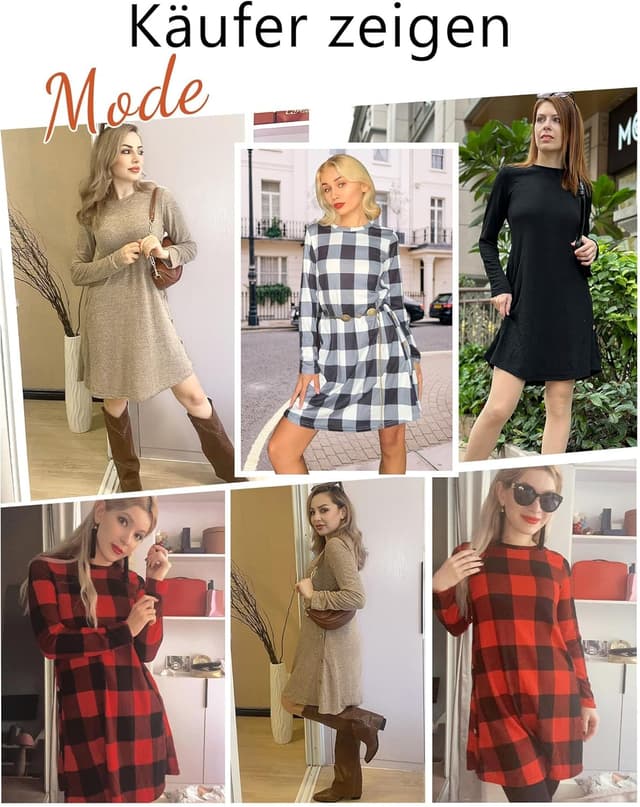 Thumbnail 3 de NARRAME Pullover-Kleid langärmelig S–XXL 👗