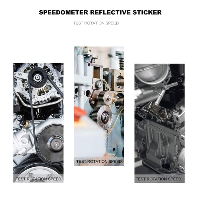 Detalle 2 de 12er Tachometer-Reflexband aus reflektierendem Papier für optische Drehzahlmesser